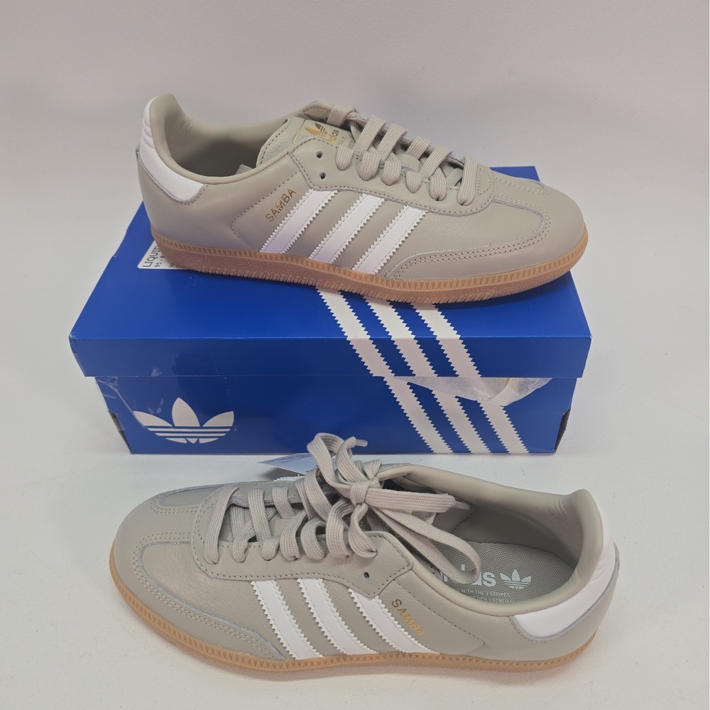 Adidas Samba OG JR0883 Women's Size 7.5 Men's 6.5 Beige/Cloud White/Gum